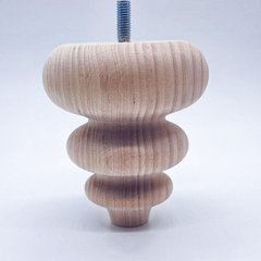 Brötchenfüße aus massiver Erle | Möbelbeine | Höhe: 100 mm | Modell МН-20