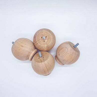 Мебельные ножки деревянные с Ольхи | Комплект из 4 шт | Высота - 80 мм Диаметр - 85 мм