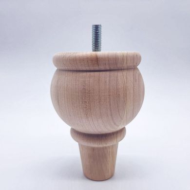 Мебельные ножки деревянные с Ольхи | Комплект из 4 шт | Высота - 100 мм Толщина - 75 мм