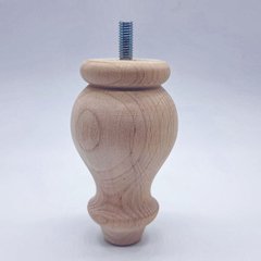 Меблеві ніжки дерев'яні з вільхи | Комплект з 4 шт | Висота - 100 мм Товщина - 56 мм