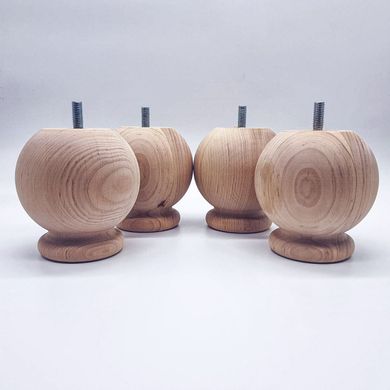 Меблеві ніжки дерев'яні з вільхи | Комплект з 4 шт | Висота - 90 мм Товщина - 90 мм