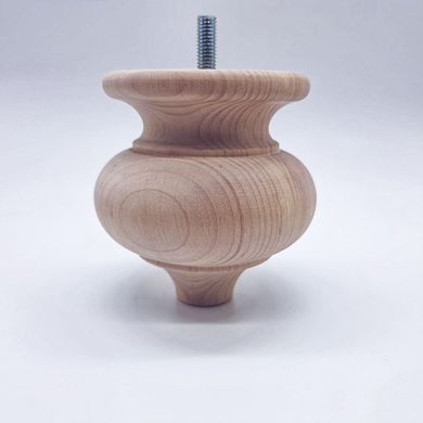 Мебельные ножки деревянные с Ольхи | Комплект из 4 шт | Высота - 90 мм Диаметр - 90 мм