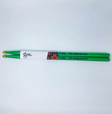 Барабанні палички 5B Green | StarSticks | HoRnbeam 5B Green Neon
