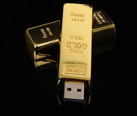 USB флешка 16 Gb в виде золотого слитка! Флеш накопичувач на 16 Гб!