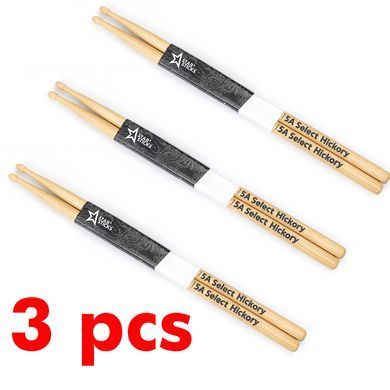 StarSticks 5A Hickory Drumsticks &mdash; 3-Pair Bundle with Extra Discount & Free Shipping