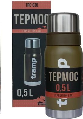 Термос для чаю Трамп 0,5 л | Термос Tramp Expedition Line TRC-030 колір оливковий | Термос трамп