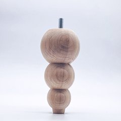 Мебельные ножки деревянные с Ольхи | Комплект из 4 шт | Высота - 130 мм Диаметр - 65 мм