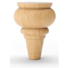Мебельные ножки деревянные с Ольхи | Комплект из 4 шт | Высота - 120 мм Диаметр - 90 мм