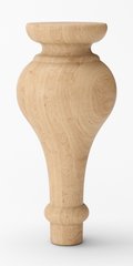 Меблеві ніжки дерев'яні з вільхи | Комплект з 4 шт | Висота - 200 мм Товщина - 90 мм