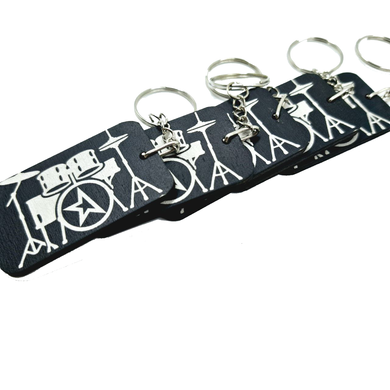 Брелоки для барабанщиків &mdash; стильні аксесуари з принтами на музичну тематику