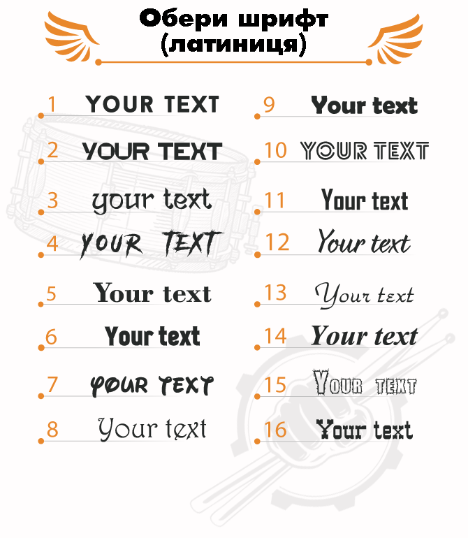 Вибір шрифту